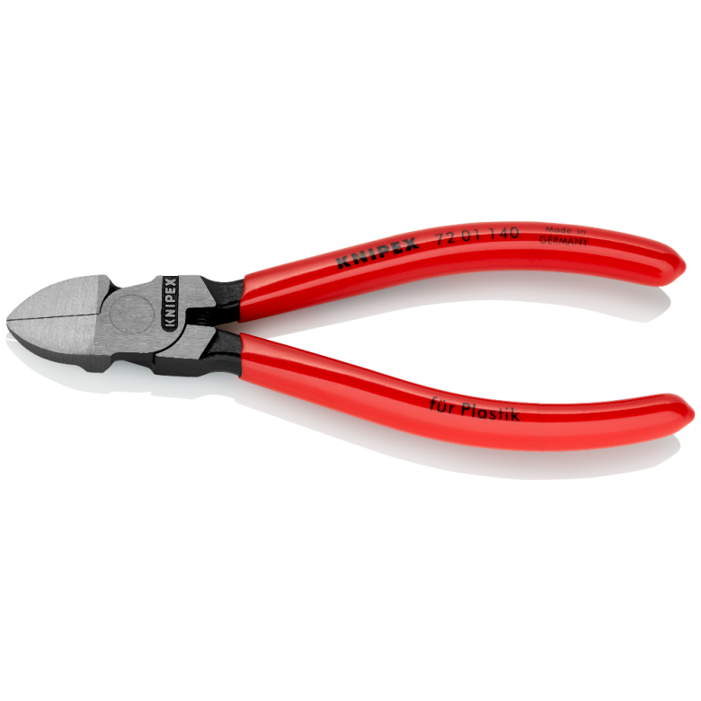 Šoninio kirpimo replės plastikams 140mm KNIPEX Šoninio kirpimo replės plastikams 140mm KNIPEX