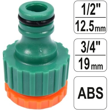Sujungimas laistymo žarnai 3/4" - 1/2"