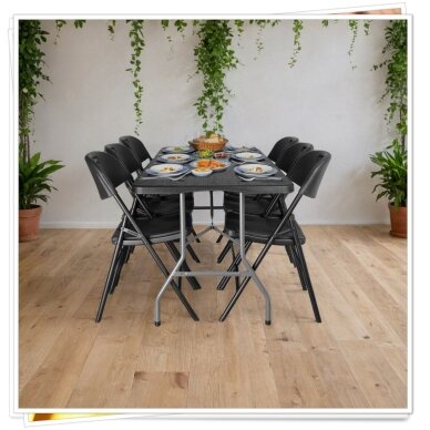 Sulankstoma sodo maitinimo kėdė 7