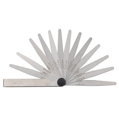 Tarpumačių rinkinys 0.05mm-1.0mm 13vnt. 1 Tarpumačių rinkinys 0.05mm-1.0mm 13vnt. 1