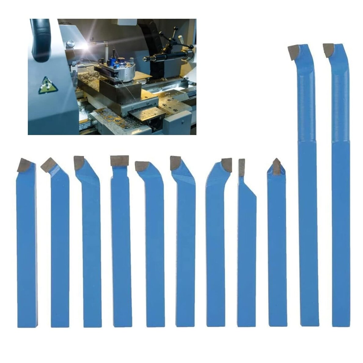 Tekinimo staklių peilių rinkinys 11vnt. 8x8mm P30 1 Tekinimo staklių peilių rinkinys 11vnt. 8x8mm P30 1