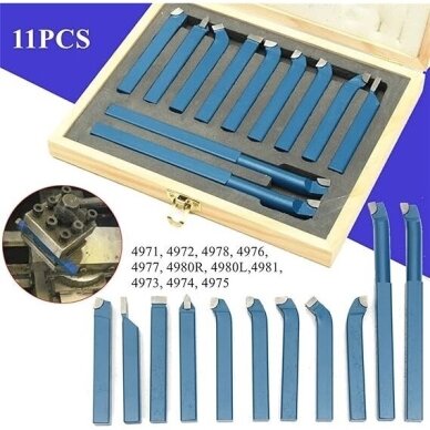 Tekinimo staklių peilių rinkinys 11vnt. 8x8mm P30 3 Tekinimo staklių peilių rinkinys 11vnt. 8x8mm P30 3