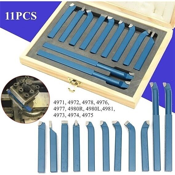Tekinimo staklių peilių rinkinys 11vnt. 10x10mm P30 3 Tekinimo staklių peilių rinkinys 11vnt. 10x10mm P30 3