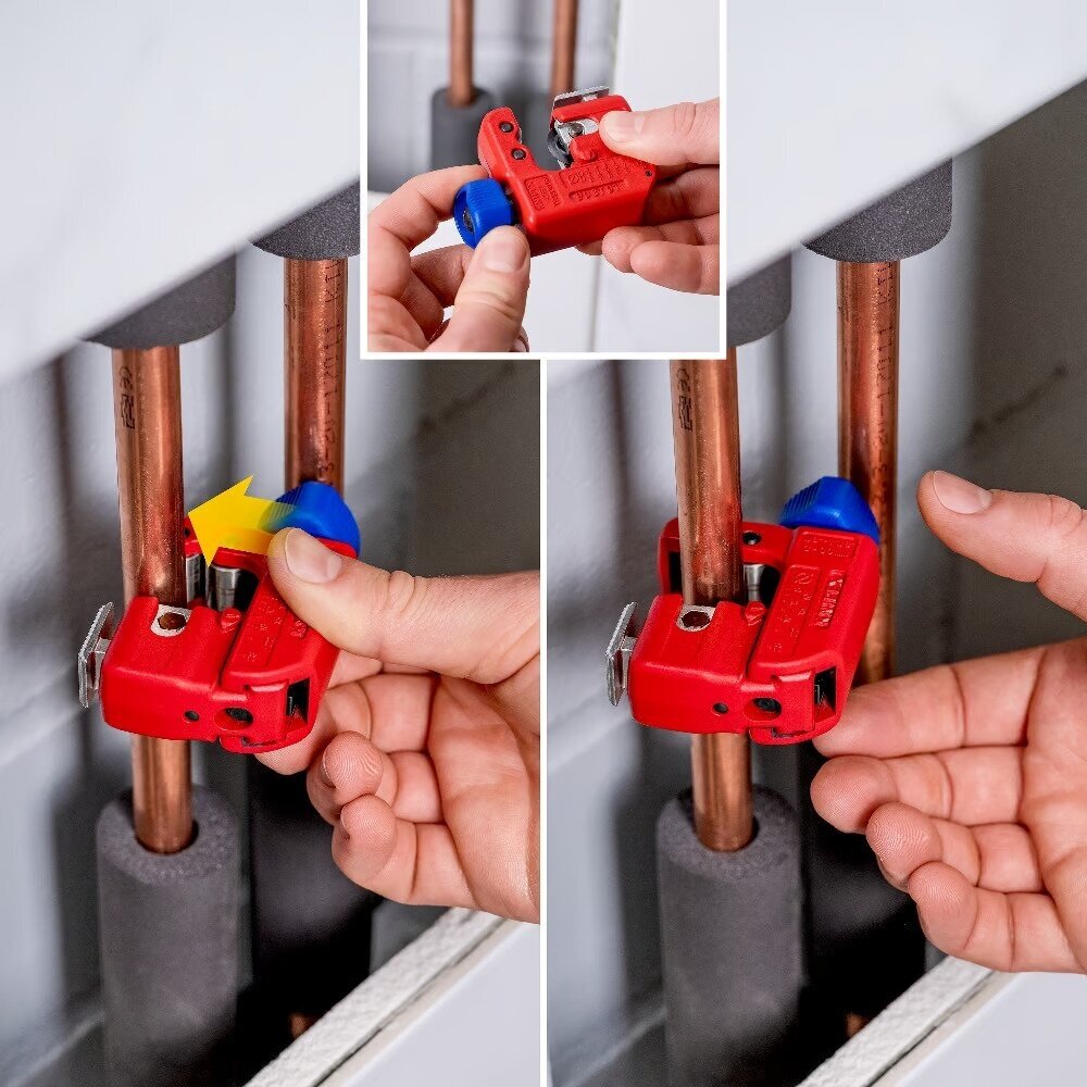 Vamzdžių (metalinių) mini pjoviklis 3-30mm KNIPEX TubiX® S 5 Vamzdžių (metalinių) mini pjoviklis 3-30mm KNIPEX TubiX® S 5