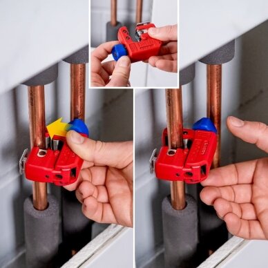 Vamzdžių (metalinių) mini pjoviklis 3-30mm KNIPEX TubiX® S 5 Vamzdžių (metalinių) mini pjoviklis 3-30mm KNIPEX TubiX® S 5