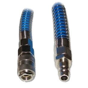 Žarna spiralinė PU su vožtuvais Ø8x12mm 1 Žarna spiralinė PU su vožtuvais Ø8x12mm 1